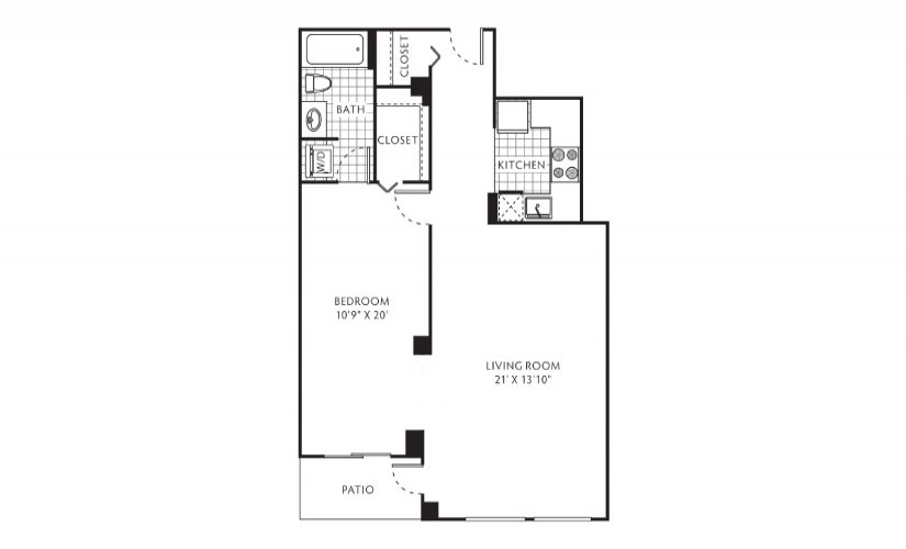 Studio, 1 & 2 bedroom apartments for rent at The Bixby.