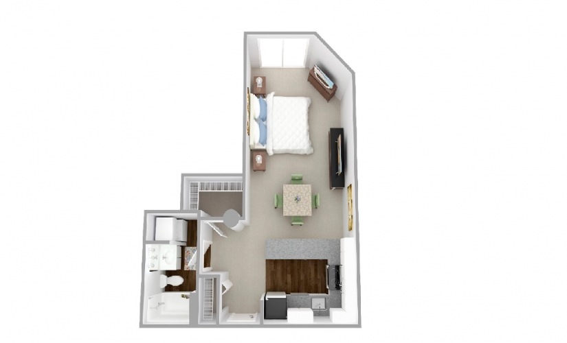 The Bixby Maple studio floor plan - Haverhill, MA