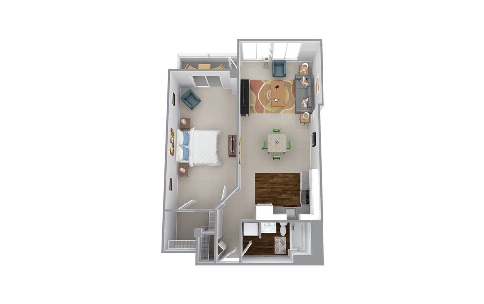 Cherry - 1 bedroom floorplan layout with 1 bath and 876 to 904 square feet. Cherry - 1 bedroom floorplan layout with 1 bath and 876 to 904 square feet.